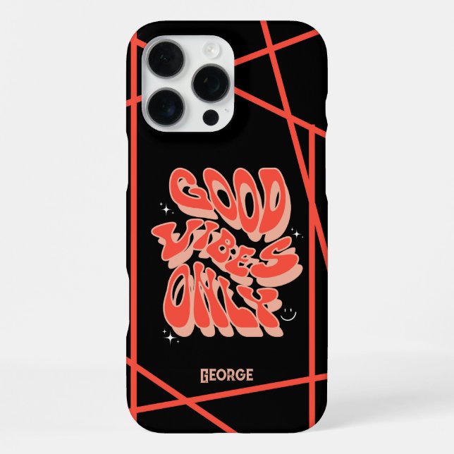 Cool Good vibes only Customisable iPhone Case (Back)