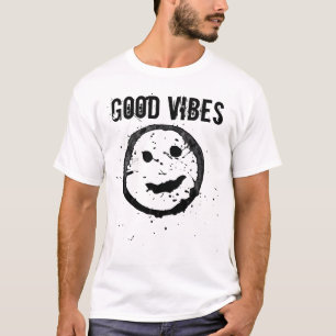 Cool Good vibes Smile face Custom text T-Shirt