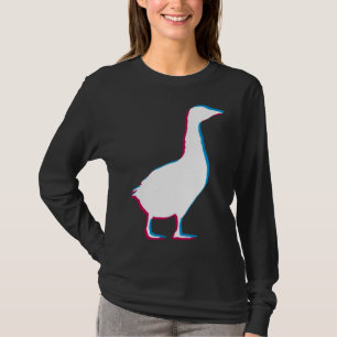 Cool Goose Duck Silhouette Stylish Geese Bird Anim T-Shirt