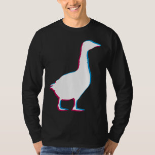 Cool Goose Duck Silhouette Stylish Geese Bird Anim T-Shirt