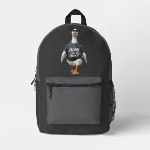 Cool Goose Wearing Sunglasses Printed Backpack