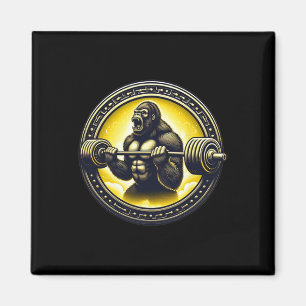 Cool Gorilla Art Bodybuilding Weightlifting Gym Ap Magnet