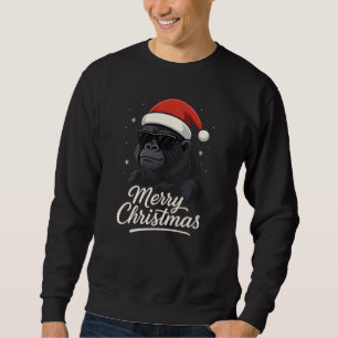 Cool Gorilla Christmas Funny Xmas Gorilla Lovers Sweatshirt