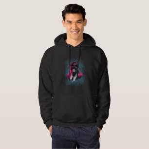 Cool gorilla with hat and hearts   hoodie