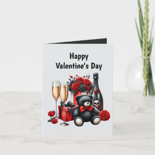 Cool Gothic add message Valentine Holiday Card