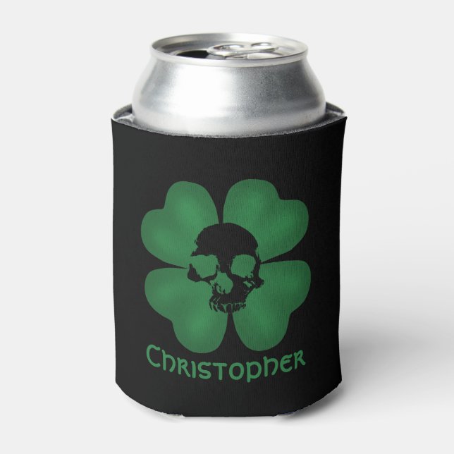 Cool Gothic shamrock Can Cooler (Can Front)