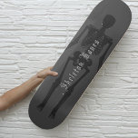 Cool Gothic Skeleton Bones Halloween Skateboard<br><div class="desc">Unleash your inner rebel with this black and grey Skeleton Silhouette Skateboard. It's not just any board,  it deserves your name on it. So,  go ahead and make it your next ride.</div>