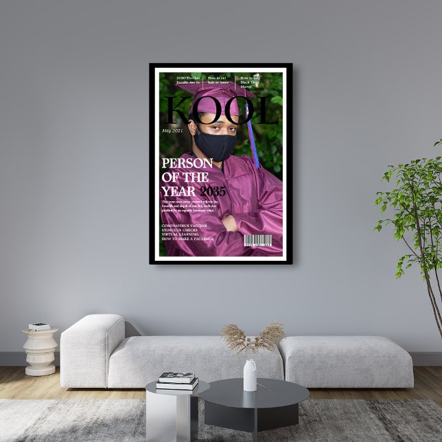 Cool Graduation Fake Magazine Cover Photo Black Poster (Creator Uploaded)