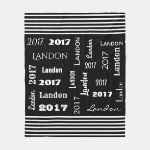 Cool Graduation Year & Name Fleece Blanket
