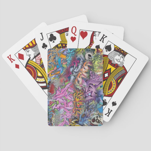 Cool Graffiti Street Art Abstract Playing Cards (Back)