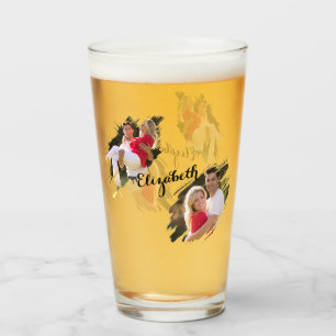 Cool Graffiti Torn Effect Photos Monogrammed Beer Glass