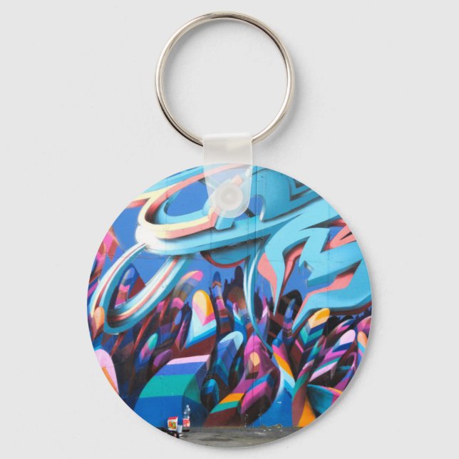 Cool Graffiti Wall Key Ring (Front)