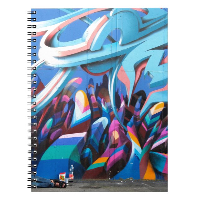 Cool Graffiti Wall Spiral Notebook (Front)