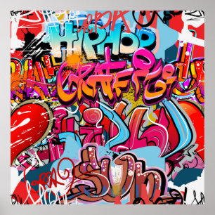 Cool graffiti word art home decor poster