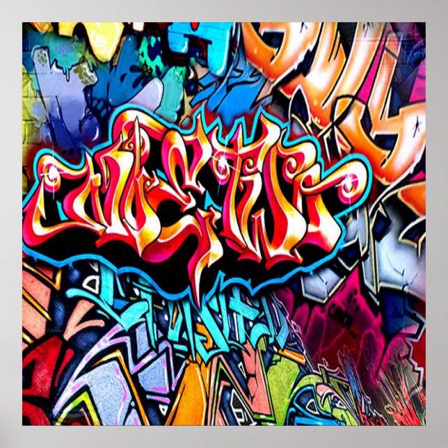 Cool graffiti word art home decor poster (Front)