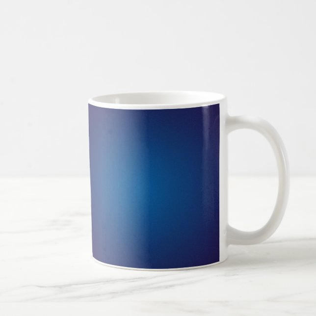 Cool Grainy Deep Blue Vignette Coffee Mug (Right)