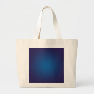 Cool Grainy Deep Blue Vignette Large Tote Bag