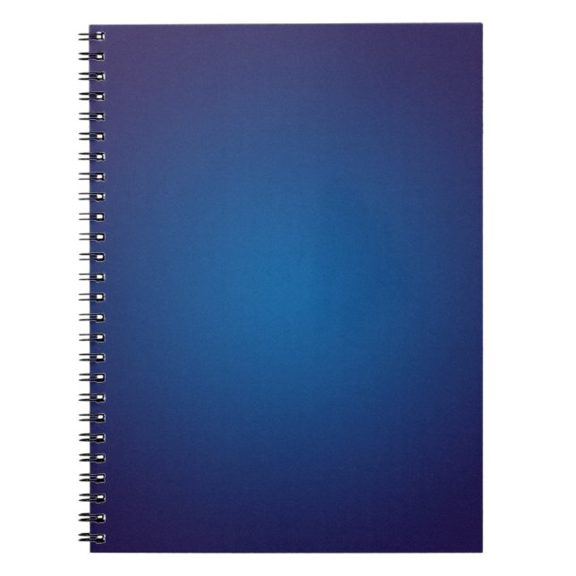 Cool Grainy Deep Blue Vignette Spiral Notebook (Front)