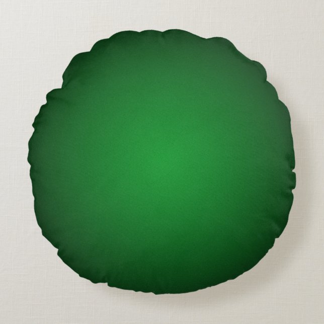 Cool Grainy Green-Black Vignette Round Cushion (Front)