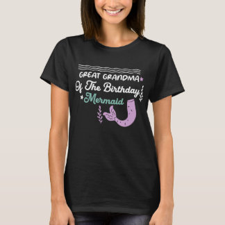 Cool grandma of the birthday mermaid Day  T-Shirt