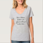 Cool Grandma Shirt<br><div class="desc">Funny Shirt says This is What a Really Cool Grandma Looks Like. What a Great Gift!</div>