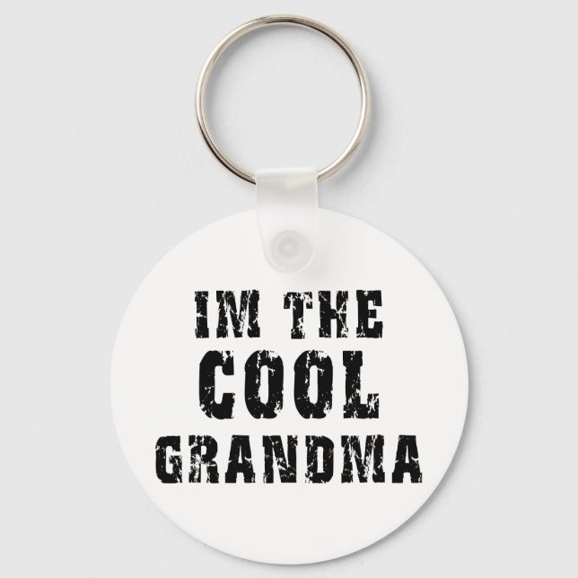 Cool Grandma T-Shirt Key Ring (Front)