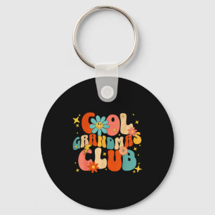 Cool Grandmas Club Groovy Retro Funny New Grandma  Key Ring