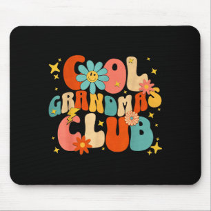 Cool Grandmas Club Groovy Retro Funny New Grandma  Mouse Pad