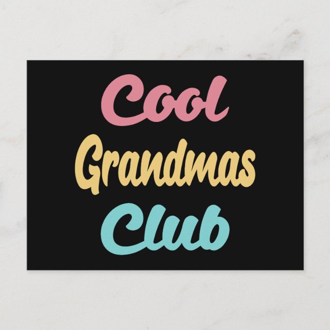 Cool Grandmas Club II Postcard (Front)
