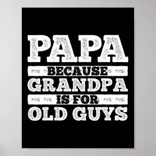 Cool Grandpa Art For Men Grandfather Papa Parent F Poster