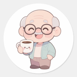 👴 Cool Grandpa Classic Round Sticker