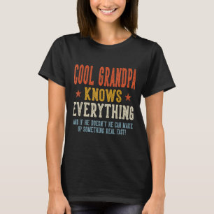 Cool grandpa knows everything father's day retro T-Shirt