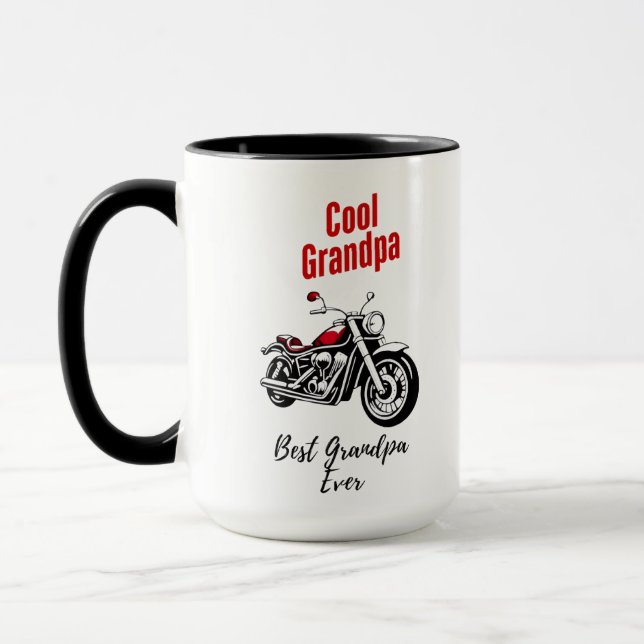 Cool Grandpa Motorcycle Mug  (Left)