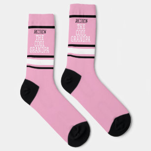 Cool Grandpa Personalised Pink  Socks