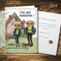 Cool Grandparents Day | Watercolor Nana Grandpa