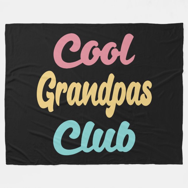 Cool Grandpas Club II Fleece Blanket (Front (Horizontal))