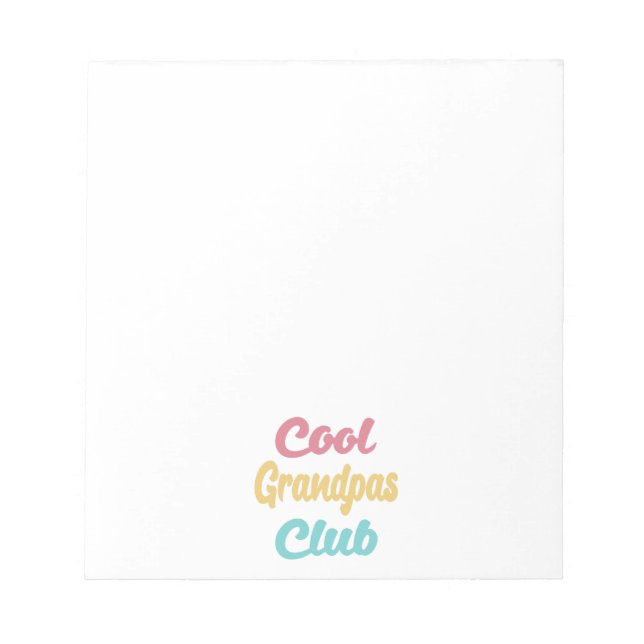 Cool Grandpas Club II Notepad (Front)