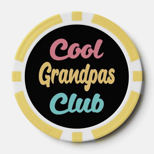 Cool Grandpas Club II Poker Chips (Front)