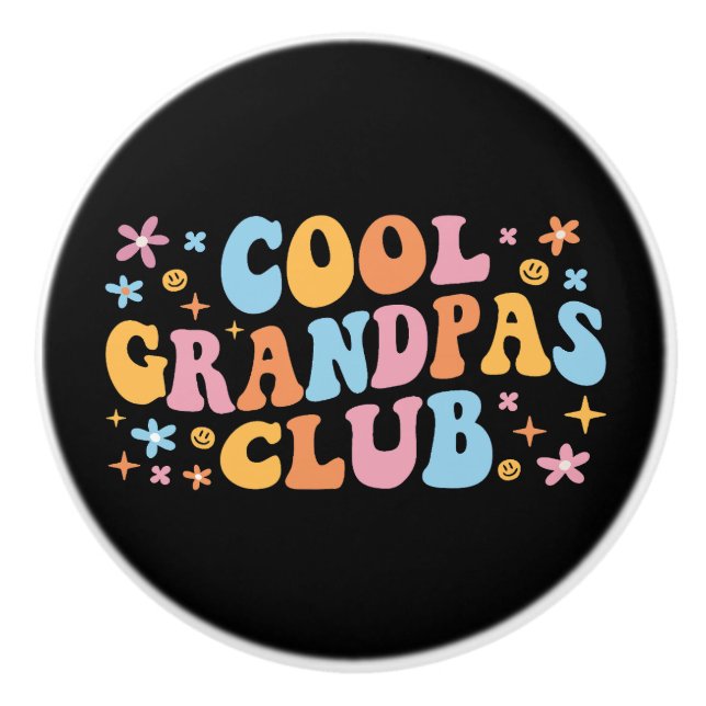 Cool Grandpas Club III Ceramic Knob (Front)