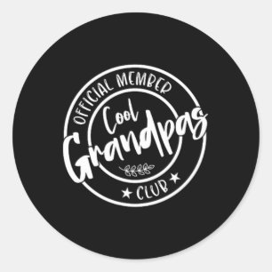 Cool Grandpas Club Official Member Vintage For Wom Classic Round Sticker