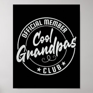 Cool Grandpas Club Official Member Vintage Poster