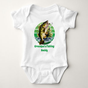 Cool Grandpa's fishing Buddy add text boys Baby Bodysuit