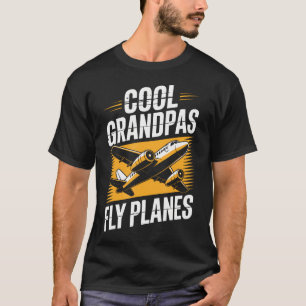 Cool Grandpas Fly Planes Funny Pilot Grandpa Aviat T-Shirt