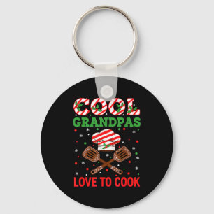 Cool Grandpas Love To Cook Festive Fun Candy Cane  Key Ring