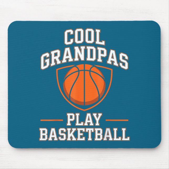Cool Grandpas Play Basketball Artwork Mouse Pad (Front)