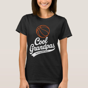 Cool Grandpas Play Basketball Grandpa Artwork T-Shirt