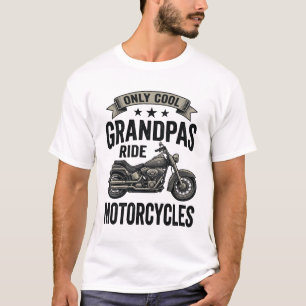Cool Grandpas Ride Motorcycles Vintage Biker Shirt