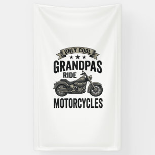 Cool Grandpas Ride Motorcycles Vintage Biker Shirt Banner