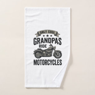 Cool Grandpas Ride Motorcycles Vintage Biker Shirt Hand Towel