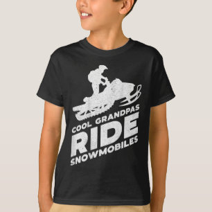 Cool Grandpas Ride Snowmobiles - Motor Sled ( On B T-Shirt